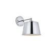Living District Nota 1-Light Mid-Century Metal Wall Sconce in Chrome Finish
