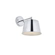 Living District Nota 1-Light Mid-Century Metal Wall Sconce in Chrome Finish