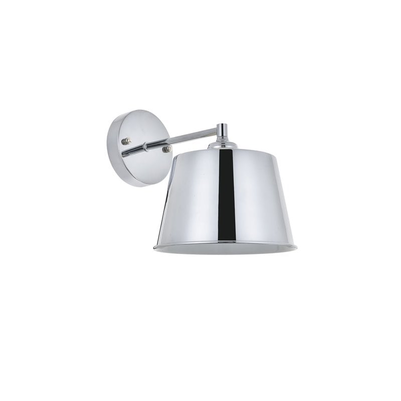 Living District Nota 1-Light Mid-Century Metal Wall Sconce in Chrome Finish