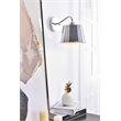 Living District Nota 1-Light Mid-Century Metal Wall Sconce in Chrome