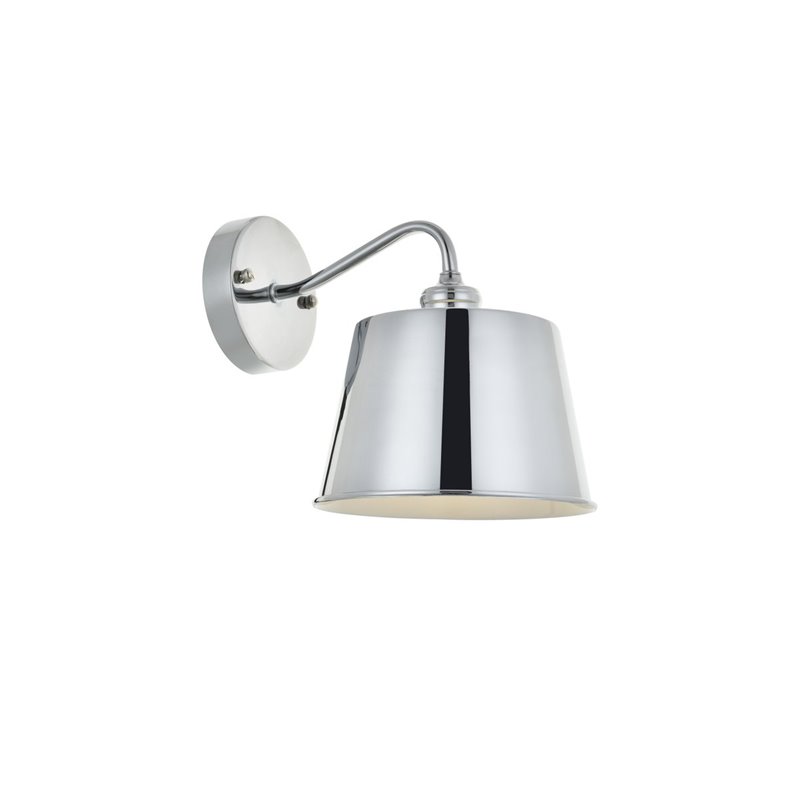 Living District Nota 1-Light Mid-Century Metal Wall Sconce in Chrome
