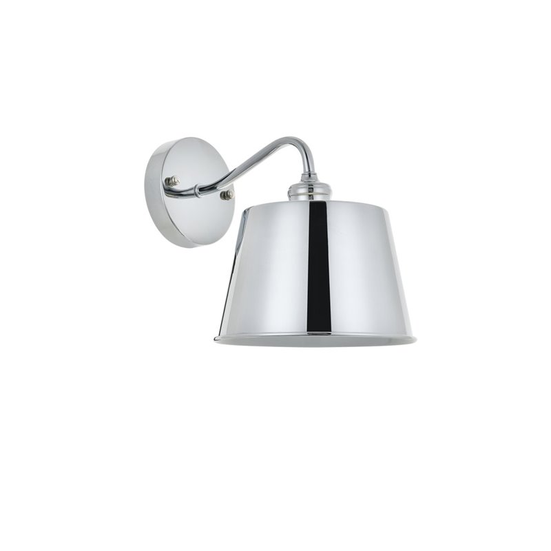 Living District Nota 1-Light Mid-Century Metal Wall Sconce in Chrome