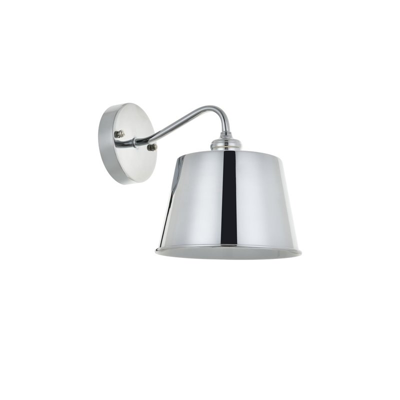 Living District Nota 1-Light Mid-Century Metal Wall Sconce in Chrome