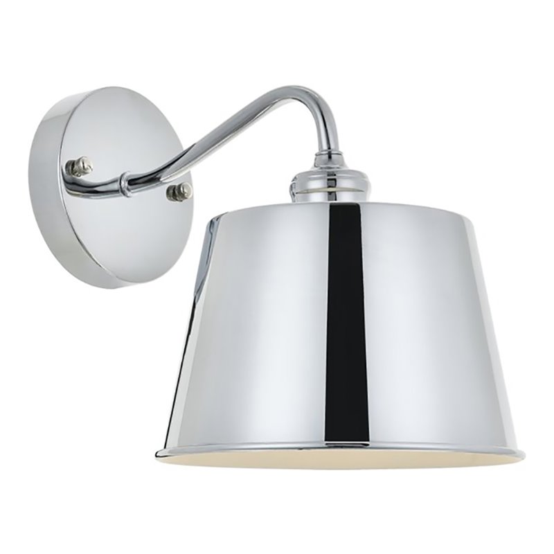 Living District Nota 1-Light Mid-Century Metal Wall Sconce in Chrome