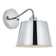 Living District Nota 1-Light Mid-Century Metal Wall Sconce in Chrome
