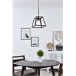 Living District Resolute 1-Light Mid-Century Metal Pendant in Black