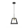 Living District Resolute 1-Light Mid-Century Metal Pendant in Brass and Black