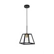 Living District Resolute 1-Light Mid-Century Metal Pendant in Brass and Black
