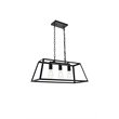 Living District Resolute 3-Light Mid-Century Metal Pendant in Black