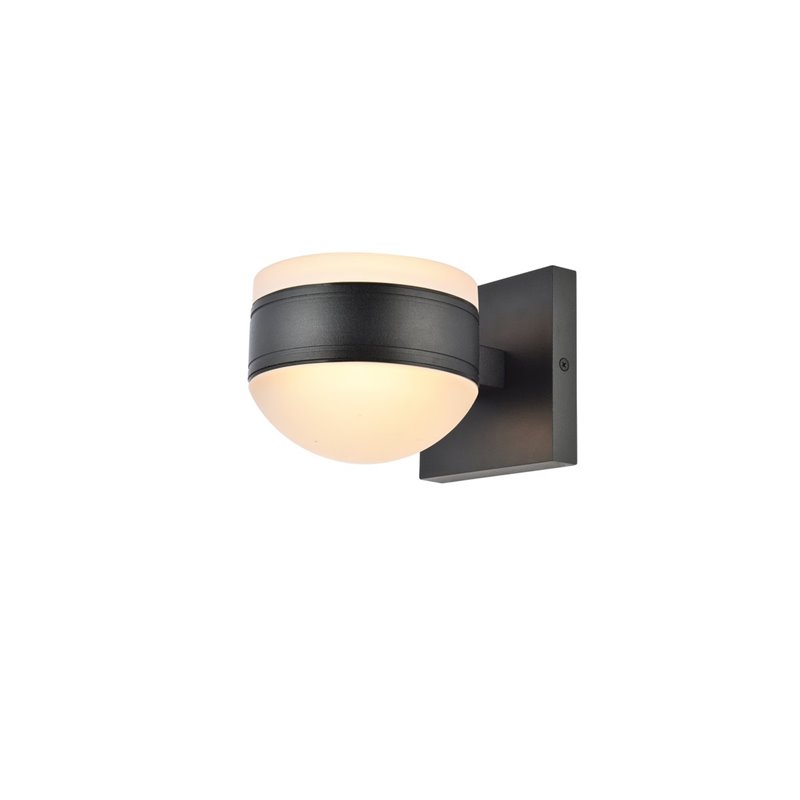 Living District Raine 1-Light Modern Aluminum LED Wall Sconce in Black Finish