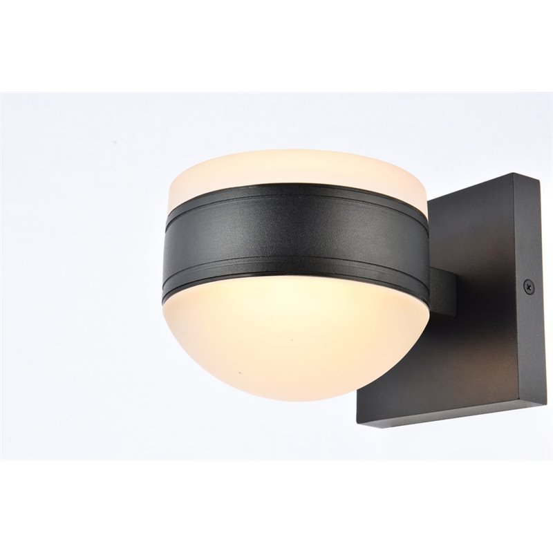 Living District Raine 1-Light Modern Aluminum LED Wall Sconce in Black Finish