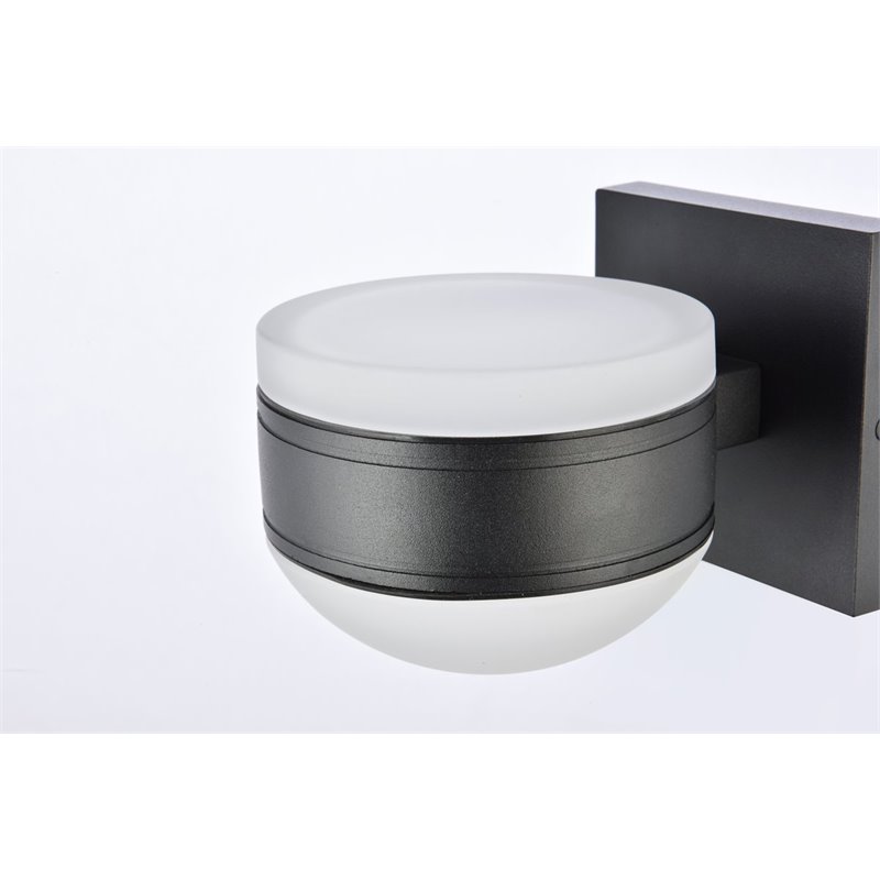 Living District Raine 1-Light Modern Aluminum LED Wall Sconce in Black Finish
