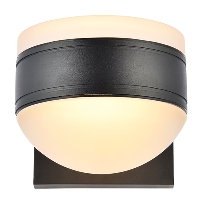 Living District Raine 1-Light Modern Aluminum LED Wall Sconce in Black Finish