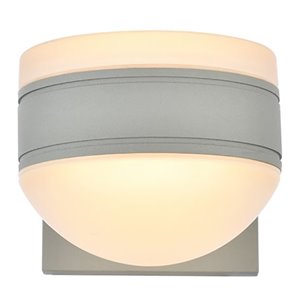 Living District Raine 1-Light 5&quot Modern Aluminum LED Wall Sconce in Silver
