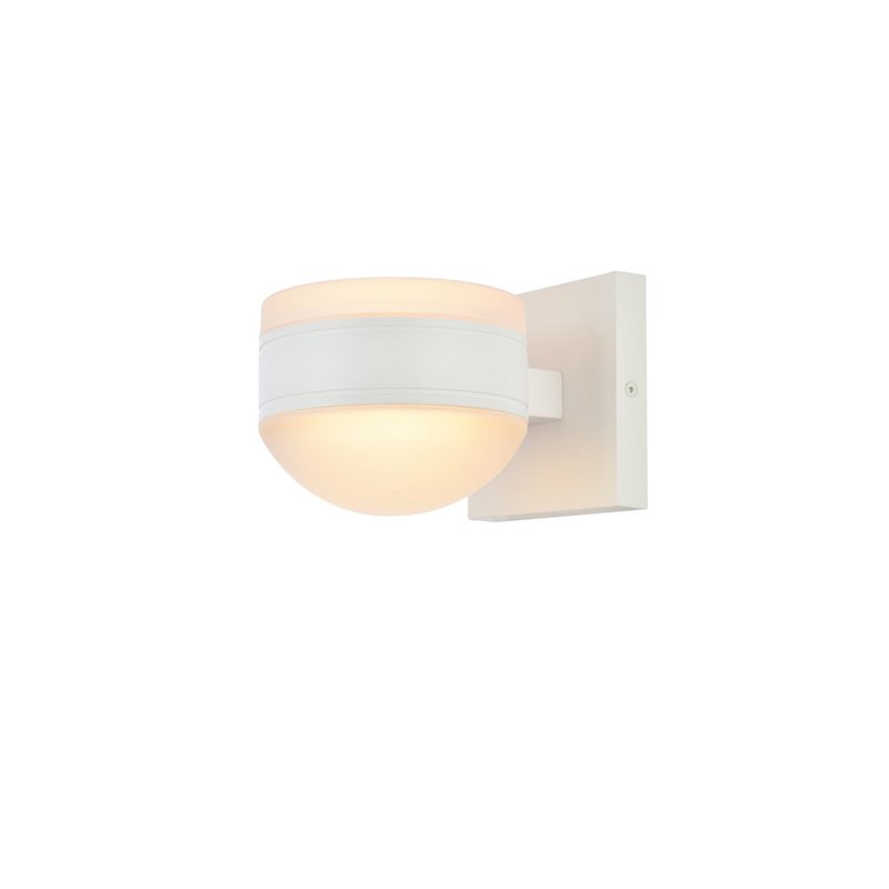 Living District Raine 1-Light Modern Aluminum LED Wall Sconce - White