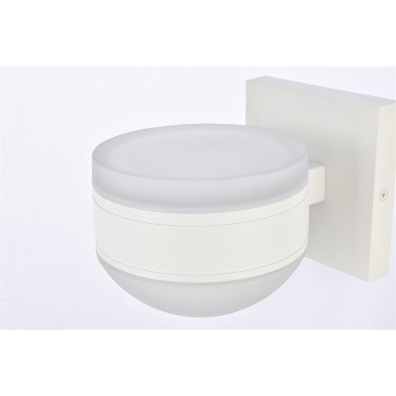 Living District Raine 1-Light Modern Aluminum LED Wall Sconce - White
