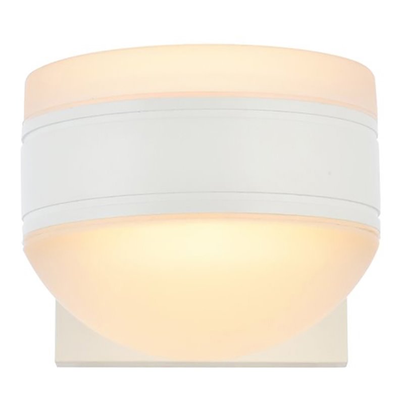 Living District Raine 1-Light Modern Aluminum LED Wall Sconce - White