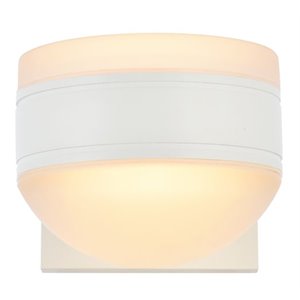Living District Raine 1-Light Modern Aluminum LED Wall Sconce - White