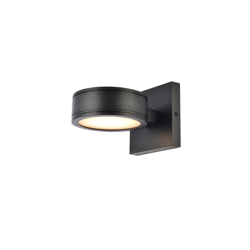 Living District Raine 1-Light Modern Style Aluminum LED Wall Sconce in Black