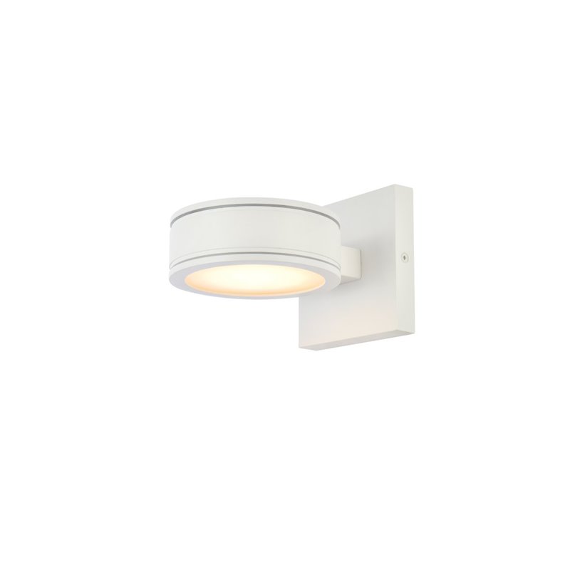 Living District Raine 1-Light Modern Aluminum LED Wall Sconce in White Finish