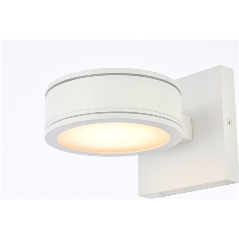 Living District Raine 1-Light Modern Aluminum LED Wall Sconce in White Finish