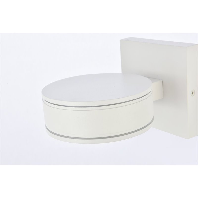 Living District Raine 1-Light Modern Aluminum LED Wall Sconce in White Finish