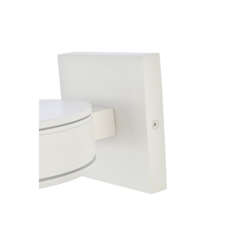 Living District Raine 1-Light Modern Aluminum LED Wall Sconce in White Finish
