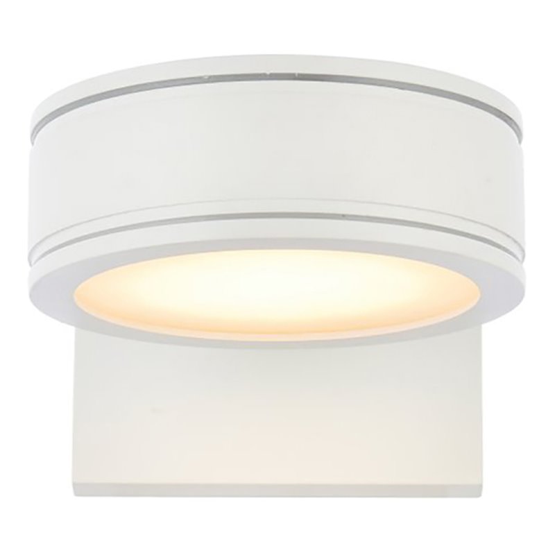 Living District Raine 1-Light Modern Aluminum LED Wall Sconce in White Finish