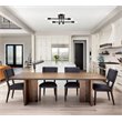 Living District Script 8-Light Mid-Century Metal Flush Mount in Black