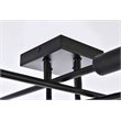 Living District Script 8-Light Mid-Century Metal Flush Mount in Black