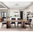 Living District Script 8-Light Mid-Century Metal Flush Mount in Chrome