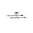 Living District Script 8-Light Mid-Century Metal Flush Mount in Chrome