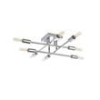 Living District Script 8-Light Mid-Century Metal Flush Mount in Chrome
