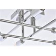 Living District Script 8-Light Mid-Century Metal Flush Mount in Chrome