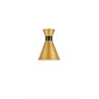 Living District Halycon 1-Light Mid-Century Metal Wall Sconce in Brass and Black