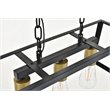 Living District Resolute 3-Light Mid-Century Metal Pendant in Brass and Black