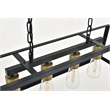 Living District Resolute 4-Light Metal Pendant in Brass/Black
