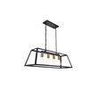 Living District Resolute 4-Light Metal Pendant in Brass/Black
