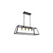 Living District Resolute 4-Light Metal Pendant in Brass/Black