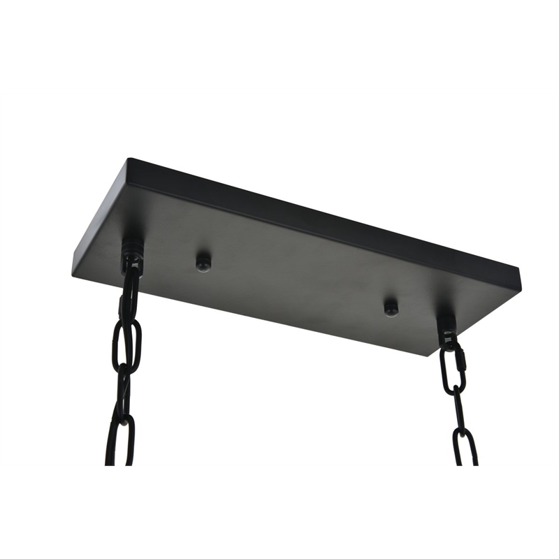 Living District Resolute 4-Light Metal Pendant in Brass/Black