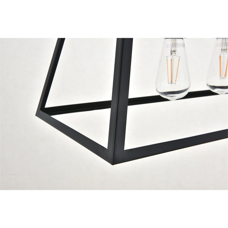 Living District Resolute 4-Light Metal Pendant in Brass/Black