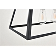 Living District Resolute 4-Light Metal Pendant in Brass/Black