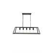 Living District Resolute 5-Light Mid-Century Metal Pendant in Black