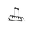 Living District Resolute 5-Light Mid-Century Metal Pendant in Black