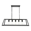 Living District Resolute 5-Light Mid-Century Metal Pendant in Black