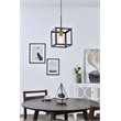 Living District Resolute 1-Light Mid-Century Metal Pendant in Brass and Black