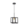 Living District Resolute 1-Light Mid-Century Metal Pendant in Brass and Black
