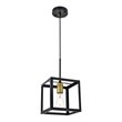Living District Resolute 1-Light Mid-Century Metal Pendant in Brass and Black