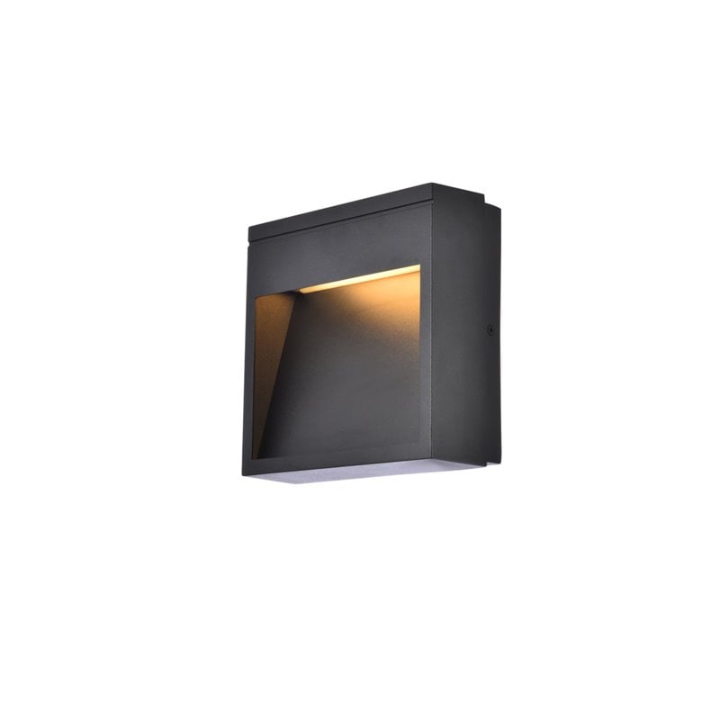 Living District Raine 1-Light Aluminum LED Wall Sconce in Black