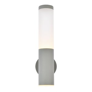 Living District Raine 1-Light 4.5&quot Modern Aluminum LED Wall Sconce in Silver